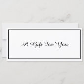 Modèle de certificat cadeau photo Art modifiable (Dos)