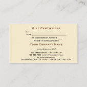 Modèle de certificat cadeau pour le meilleur café (Dos)