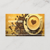 Modèle de certificat cadeau pour le meilleur café (Devant)