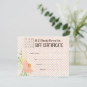 Modèle de certificat cadeau salon de beauté de che (Debout devant)