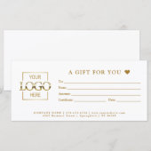 Modèle de certificat cadeau simple pour entreprise (Devant / Derrière)