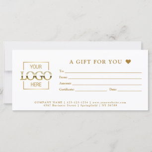 Modèle de certificat cadeau simple pour entreprise