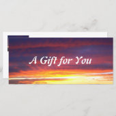 Modèle de certificat cadeau Sunset lumineux (Devant / Derrière)