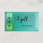 Modèle de certificat cadeau vert sarcelle festif (Devant)