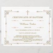 Modèle de certificat de baptême personnalisé modif (Devant / Derrière)