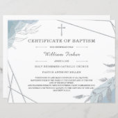 Modèle de certificat de baptême personnalisé modif (Devant / Derrière)