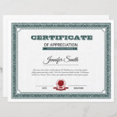 Modèle de certificat multifonction (Devant / Derrière)