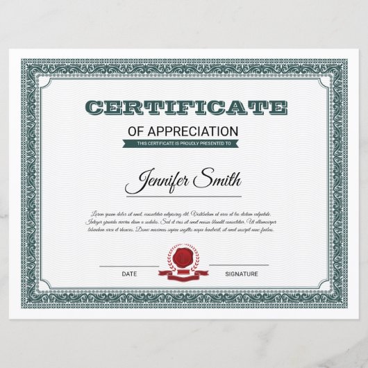 Modèle de certificat multifonction (Devant)