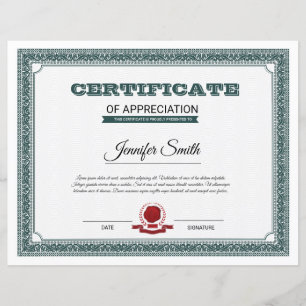 Modèle de certificat multifonction