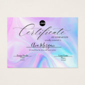 Modèle de certificat simple - Effet holographique (Devant)