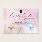 Modèle de certificat simple - Effet holographique (Devant)