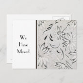 Modèle de changement d'adresse élégant noir et bla (Devant / Derrière)