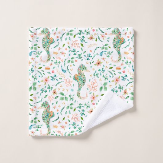 Modèle de cheval de mer mystique (Gant de toilette)