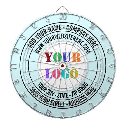 Modèle de Cible de flechettes de texte du logo de  (Devant)