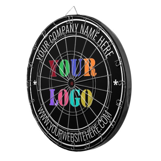 Modèle de Cible de flechettes de texte du logo de  (Devant droit)