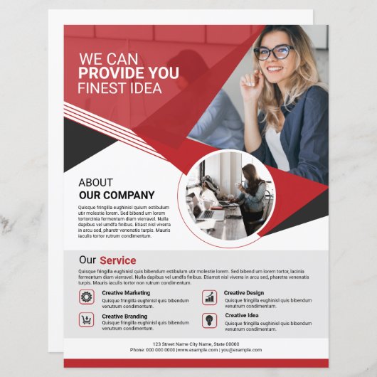 Modèle de circulaire d'affaires (Devant / Derrière)