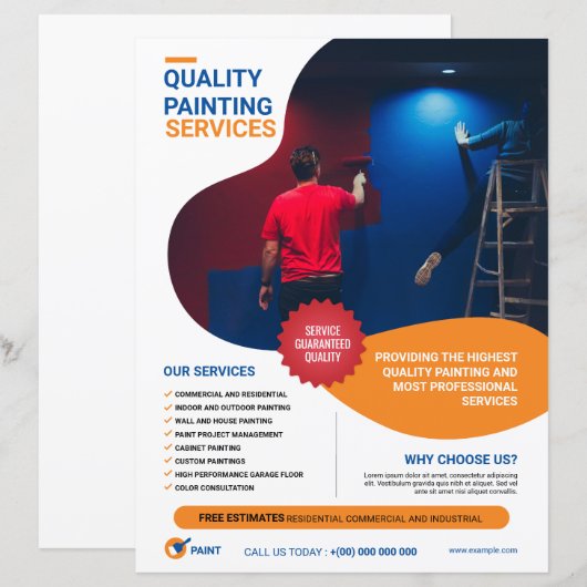 Modèle de circulaire de service de peinture (Devant / Derrière)