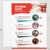 Modèle de circulaire du calendrier d'événements à  (Devant / Derrière)