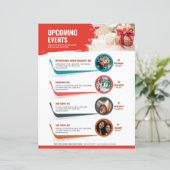Modèle de circulaire du calendrier d'événements à  (Debout devant)
