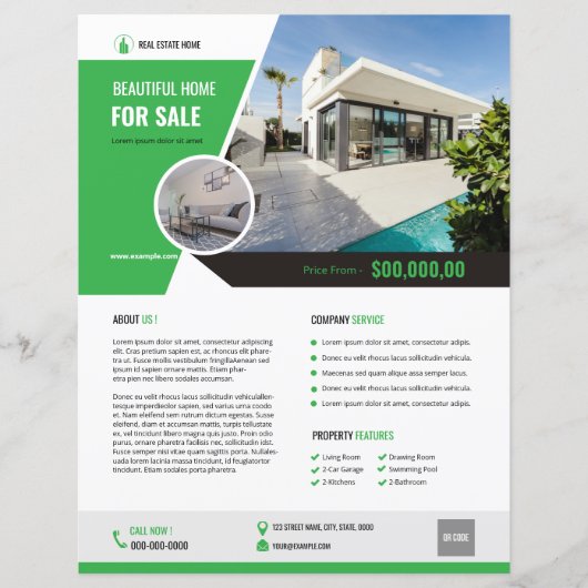 Modèle de circulaire immobilière (Devant)