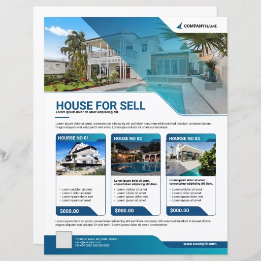 Modèle de circulaire immobilière (Devant / Derrière)