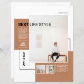 Modèle de circulaire minimum | Propre et moderne (Devant / Derrière)