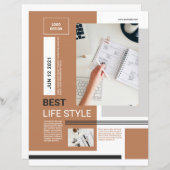 Modèle de circulaire minimum | Propre et moderne (Devant / Derrière)