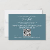 Modèle de code QR de réponse d'invité bleu simple (Devant)