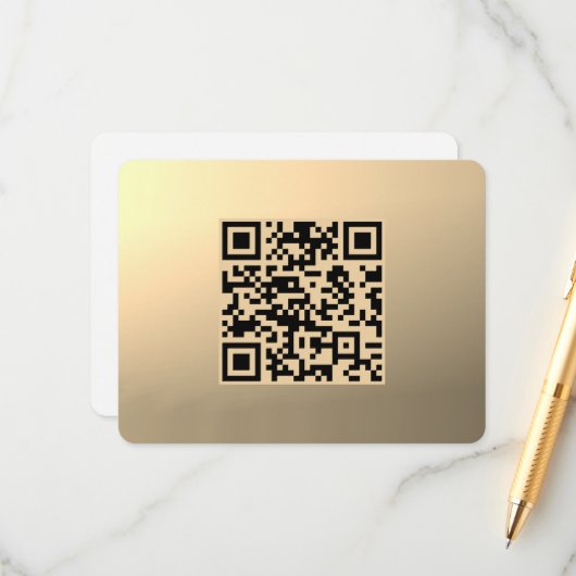 Modèle de code QR immédiatement modifiable | Or Fa (Devant/Arrière en situation)