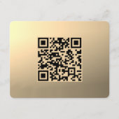 Modèle de code QR immédiatement modifiable | Or Fa (Devant)