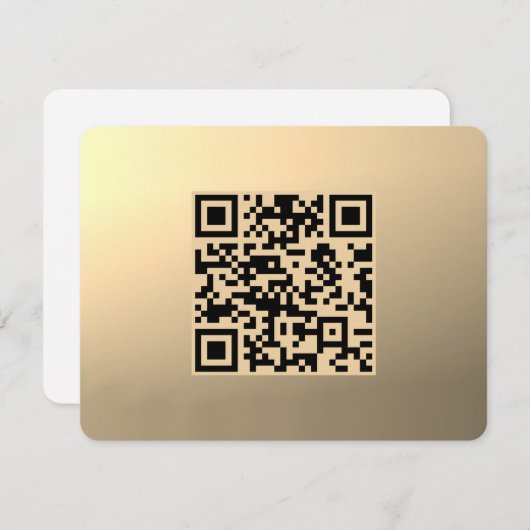 Modèle de code QR immédiatement modifiable | Or Fa (Devant / Derrière)