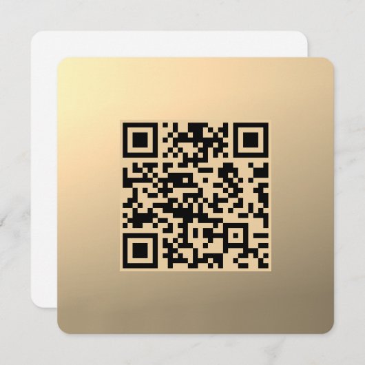 Modèle de code QR immédiatement modifiable | Or Fa (Devant / Derrière)