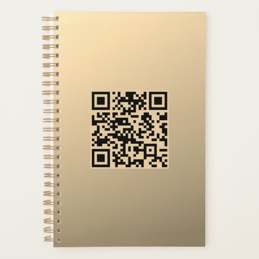 Modèle de code QR immédiatement modifiable | Or Fa (Devant)