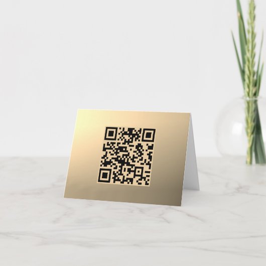 Modèle de code QR immédiatement modifiable | Or Fa (Devant)