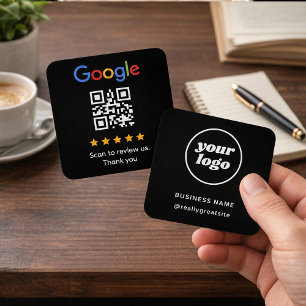 Modèle de code QR minimal noir pour nous évaluer
