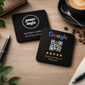 Modèle de code QR minimal noir pour nous évaluer