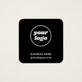 Modèle de code QR minimal noir pour nous évaluer (Devant)