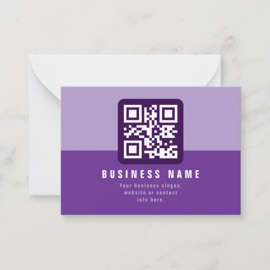 Modèle de code QR moderne modifiable | Purples (Devant)