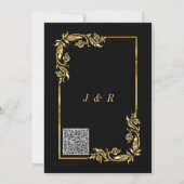 Modèle de code QR noir et or (Dos)
