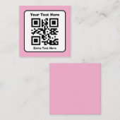 Modèle de code QR numérisable avec texte modifiabl (Devant / Derrière)