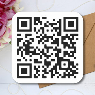 Modèle de code QR personnalisé Autocollant carré