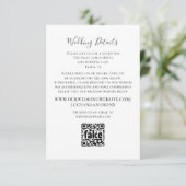 Modèle de code QR pour les détails de mariage simp (Debout devant)