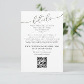 Modèle de code QR pour les détails de mariage simp (Debout devant)