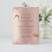 Modèle de code QR rose Gold (Debout devant)