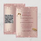 Modèle de code QR rose Gold (Devant / Derrière)