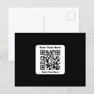 Modèle de code QR scannable avec texte modifiable