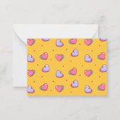 Modèle de cœur d'amour doux jaune Saint-Valentin (Dos)