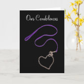 Modèle de cœur de laisse violette de sympathie pou (Fleur jaune)