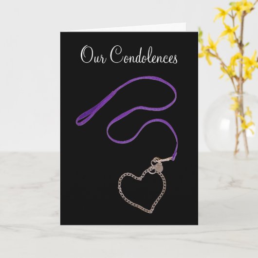 Modèle de cœur de laisse violette de sympathie pou (Fleur jaune)