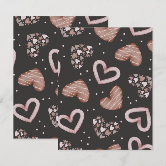 Modèle de coeurs 35 (Devant / Derrière)